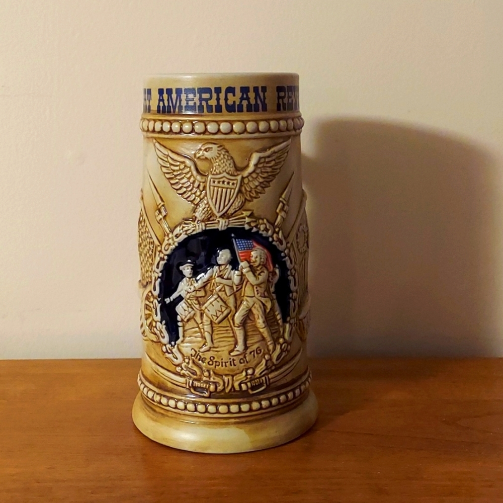 The Great American Revolution Beer Stein Mug 1776 to 1976| Americana Art China
